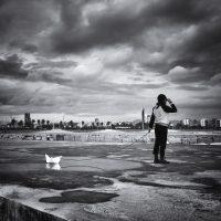 Sailor On Watch, Barcelona, 2014