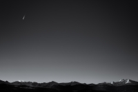 Contrail and Longs Peak, Colorado, 2015