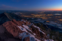 Dawn Over Boulder, Bear Peak, Colorado, 2014