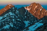 Crestone Needle and Peak at Dawn, Colorado, 2015