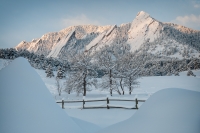 First Five Flatirons in Winter, Colorado, 2015