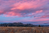 Pink Over the Flatirons, Colorado, 2015