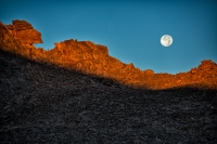 Sun and Moon at the Keyhole, Longs Peak, Colorado, 2014