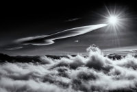 Cloudscape, Sun, and Contrail, Colorado, 2015
